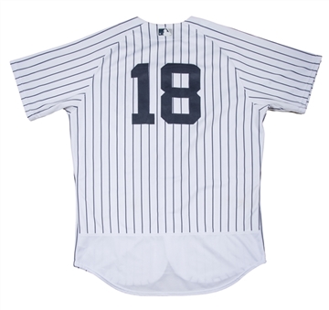 2018 Didi Gregorius Game Used New York Yankees Home Jersey Photo Matched To 8 Games For 3 Home Runs (MLB Authenticated, Steiner & Sports Investors Authentication)